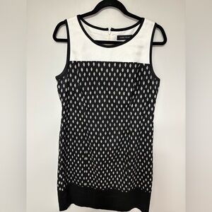 Ivanka Trump Black and White Sleeveless Dress